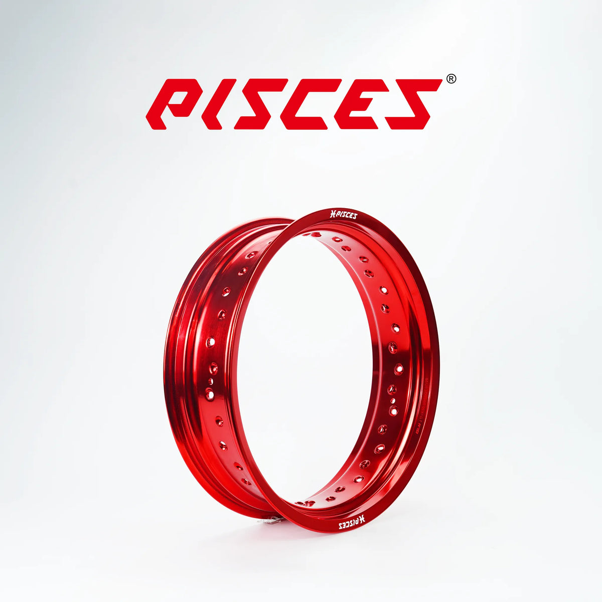 Jante avant 17 pouces rouge Pisces Custom pour Supermoto.