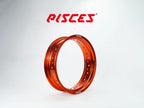 Jante avant 17 pouces orange Pisces Custom pour Supermoto.