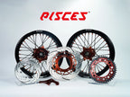 Ducati Desmo Single Color Supermoto wheels kit - black rim, brown hub, black spokes, brown nipples, brown brake kit - custom color reference