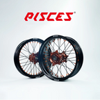 Fantic XE XEF XX Single Color Supermoto wheels - black rim, brown hub, black spokes, brown nipples - custom color reference