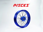 Ducati Desmo Single Color Supermoto wheels - blue rim, blue hub, black spokes, blue nipples - custom color reference