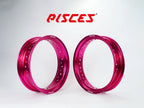 Jeu de jantes avant et arrière 17 pouces roses Pisces Custom pour Supermoto.