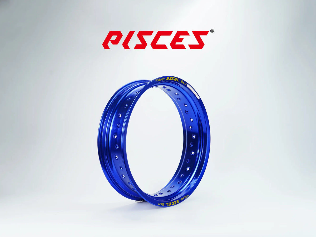 Jante arrière Excel 17 pouces bleue pour Supermoto.