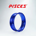 Jante arrière 17 pouces bleue Pisces Custom pour Supermoto.