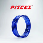 Jante arrière 17 pouces bleue Pisces Custom pour Supermoto.