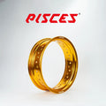 Jante avant 17 pouces dorée Pisces Custom pour Supermoto.