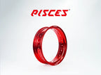 Jante arrière 17 pouces rouge Pisces Custom pour Supermoto.