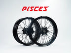 Honda CR CRF XR Single Color Supermoto wheels - black rim, black hub, black spokes, black nipples - custom color reference
