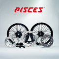 GASGAS EC ES EX MC Single Color Supermoto wheels kit - black rim, black hub, black spokes, black nipples, black brake kit - custom color reference