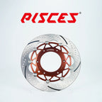 Pisces custom supermoto front brake disc rotor 320mm in brown.