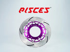 Pisces custom supermoto front brake disc rotor 320mm in purple.