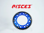 Couronne arrière personnalisée Pisces pour Supermoto, MX et Enduro, bleue.