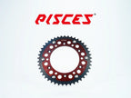 Couronne arrière personnalisée Pisces pour Supermoto, MX et Enduro, marron.