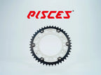 Couronne arrière personnalisée Pisces pour Supermoto, MX et Enduro, blanche.