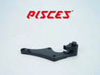 Support déporté supermoto personnalisé Pisces 320mm en noir, vue arrière.