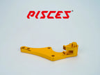 Support déporté supermoto personnalisé Pisces 320mm en doré, vue arrière.