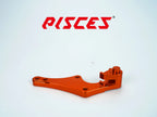Support déporté supermoto personnalisé Pisces 320mm en marron clair, vue arrière.